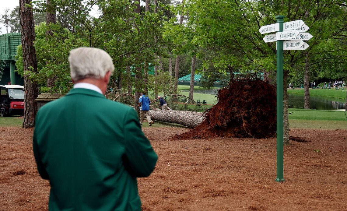 Watch The Terrifying Moment Three Trees Fall Down During Round Two Of The Masters