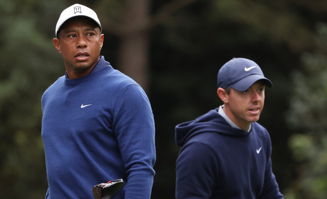 Woods And McIlroy Play Masters Practice Round After DeChambeau Confusion