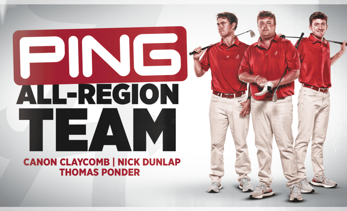 Alabama Men’s Golf Trio Tabbed to PING All-District Team