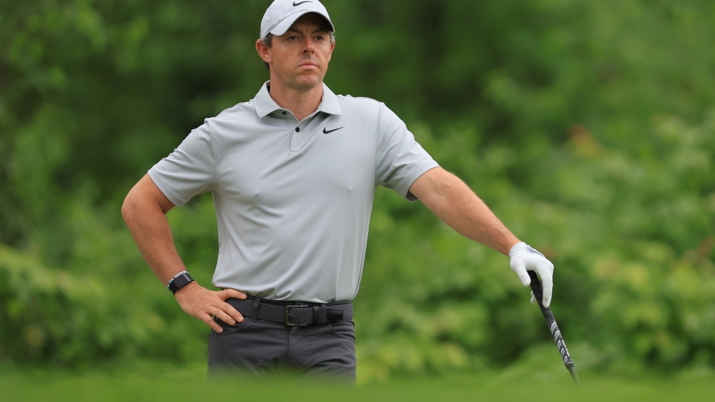 Rory McIlroy yells at himself at PGA Championship