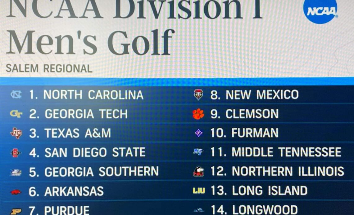 Tech to Compete in NCAA Salem (S.C.) Regional – Men's Golf — Georgia Tech Yellow Jackets