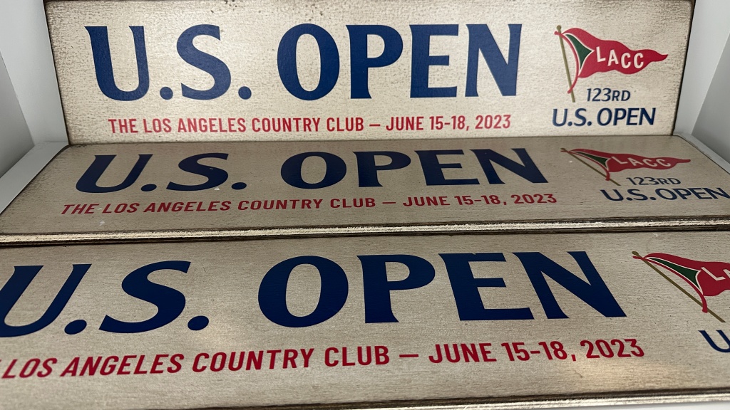 2023 U.S. Open merchandise at Los Angeles Country Club