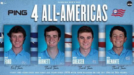 Four Men's Golfers Earn All-America Honors