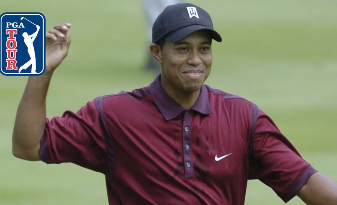 Tiger Woods' incredible flop shot hole-out at the 2004 Memorial Tournament