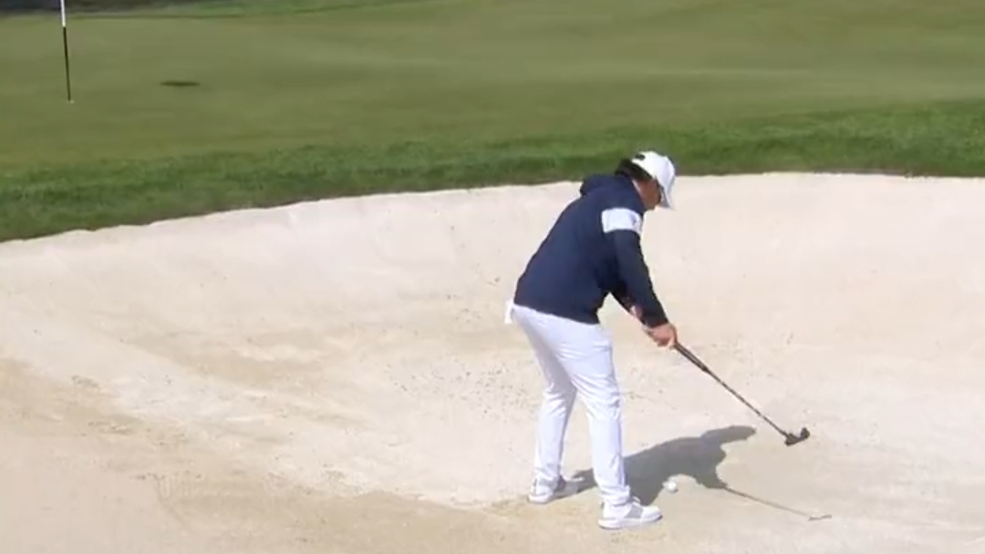 WATCH: DP World Tour Pro Putts It Out Of Bunker