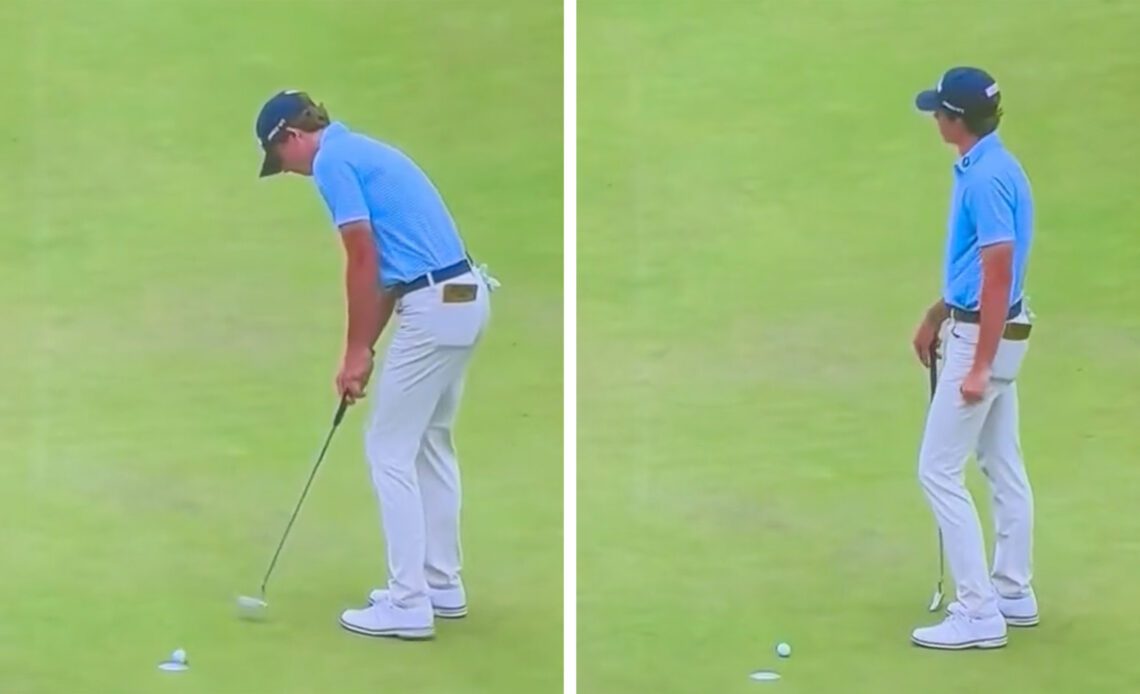 Watch The Bizarre Moment Gordon Sargent's Ball Jumps Out Of Hole At US Open