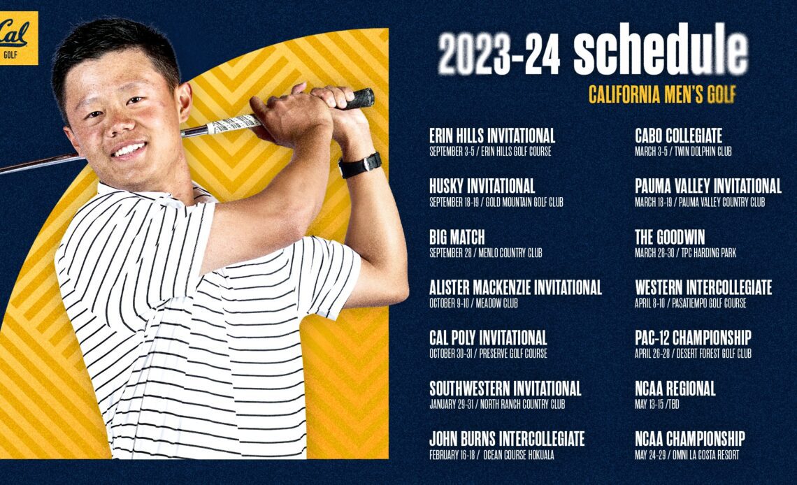 Cal Unveils 2023-24 Men’s Golf Schedule