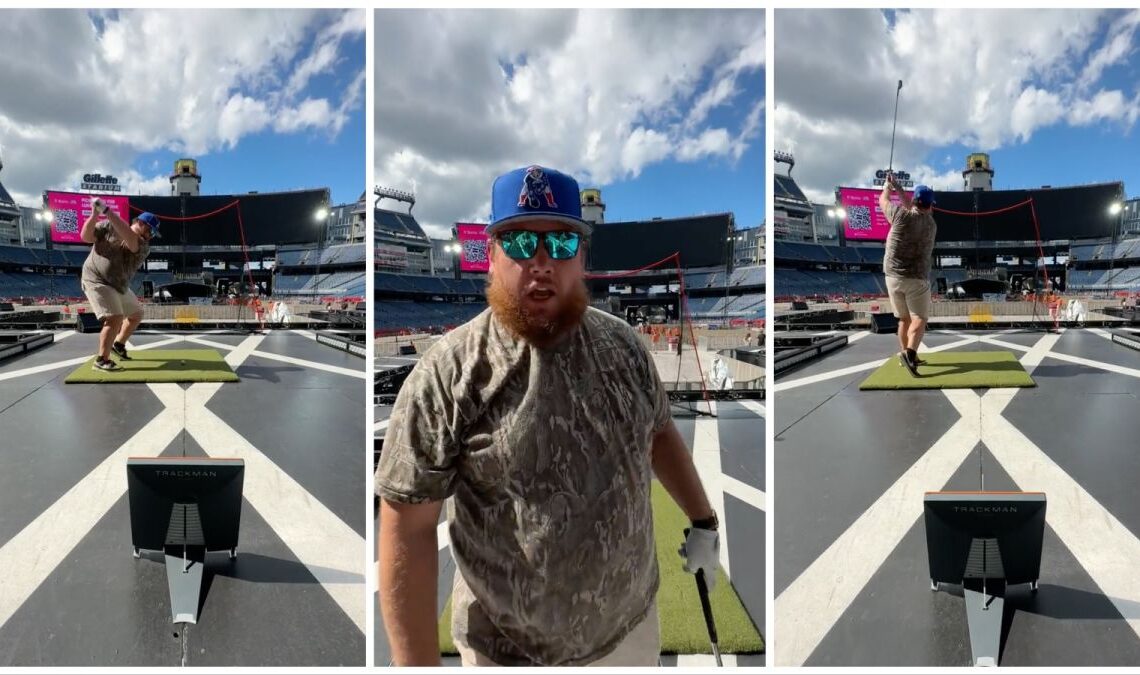 Country Superstar Luke Combs Works On Golf Swing Ahead Of Concert And Calls Out DJ Khaled