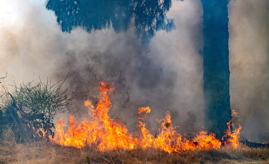Fire rips through former California municipal golf course