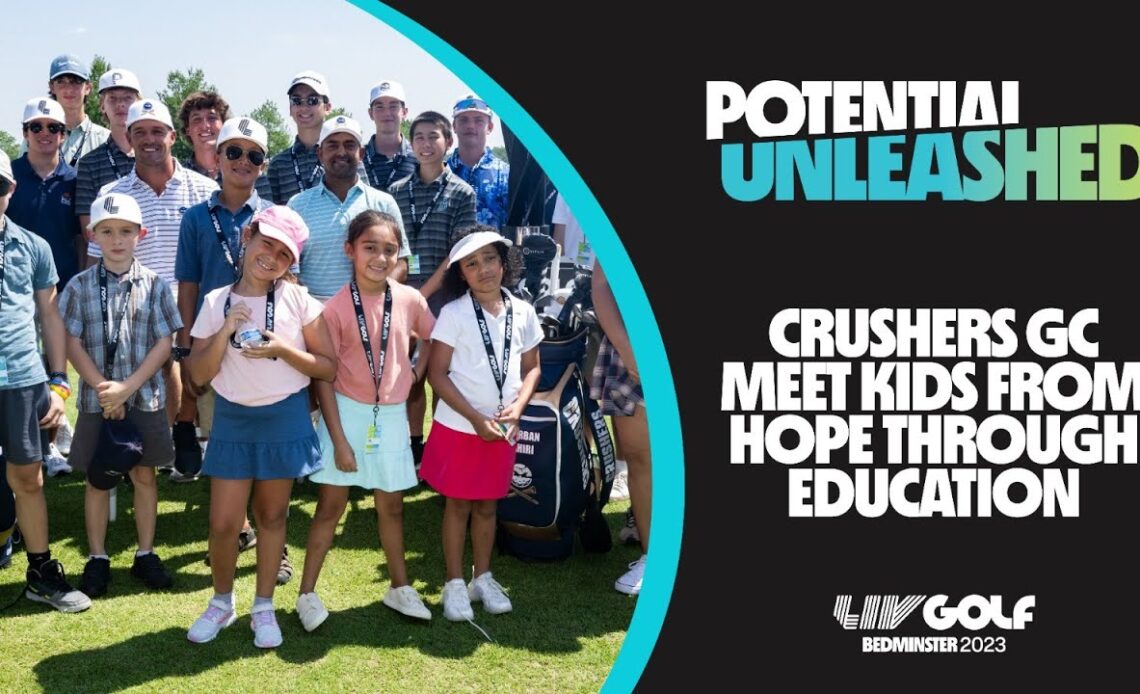 Potential Unleashed: Crushers hold youth clinic | LIV Golf Bedminster