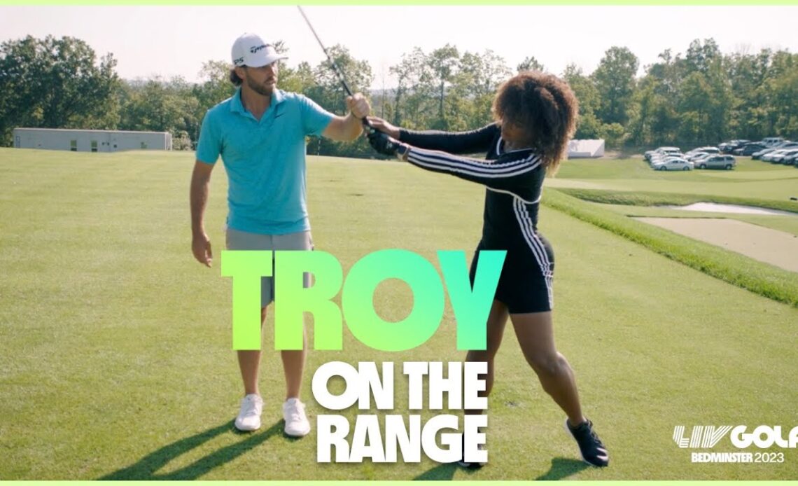Swing your swing: Matthew Wolff teaches Troy | LIV Golf Bedminster