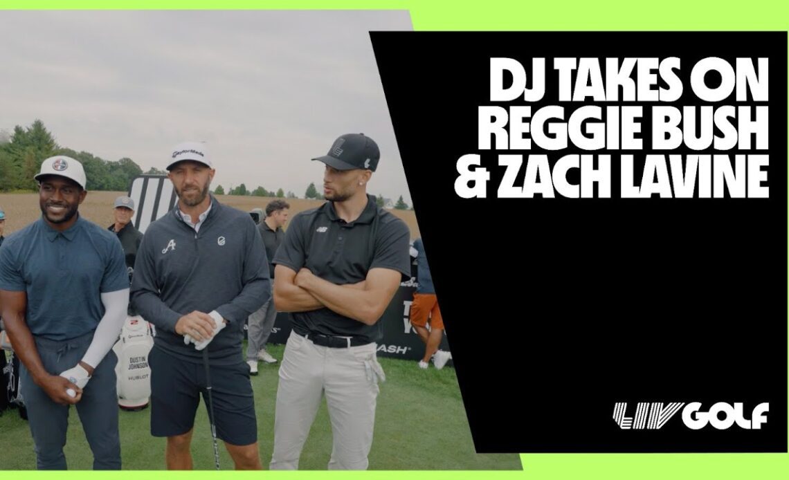 9-Hole Match: DJ vs. Reggie Bush & Zach LaVine | LIV Golf Chicago