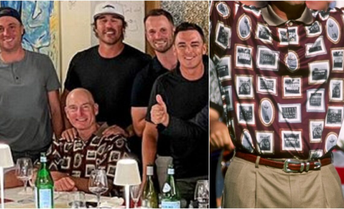 Jim Furyk Wears 'That' 1999 Ryder Cup Shirt For USA Scouting Trip To Rome