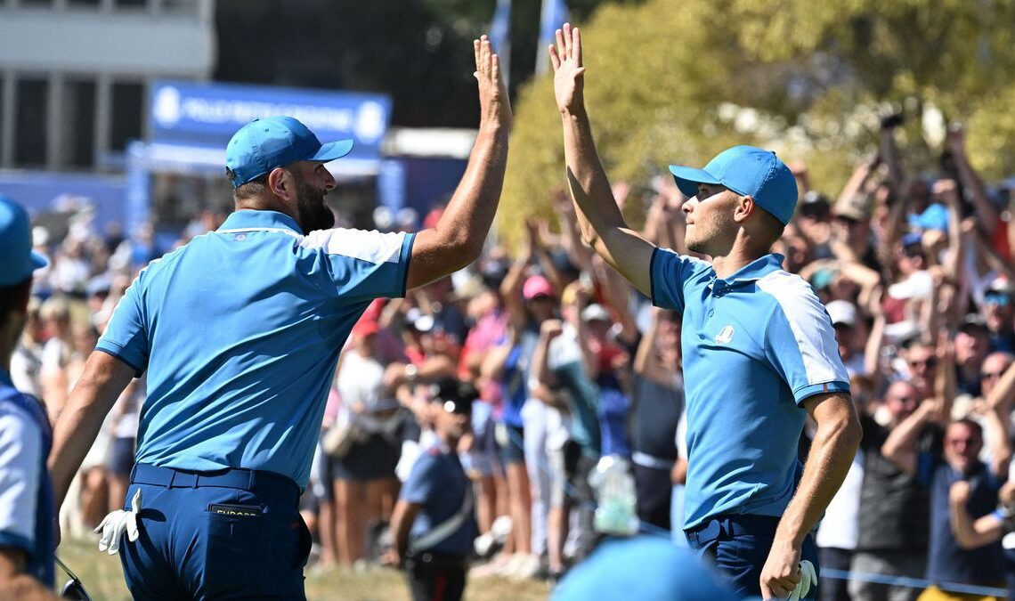 Nicolai Hojgaard Holes Monster Putt On First Hole As A Ryder Cup Player