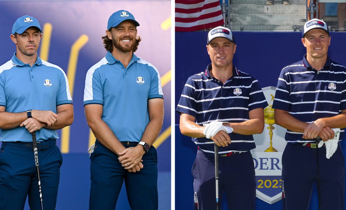 Ryder Cup Day 2 Pairings McIlroy/Fleetwood vs Spieth/Thomas First