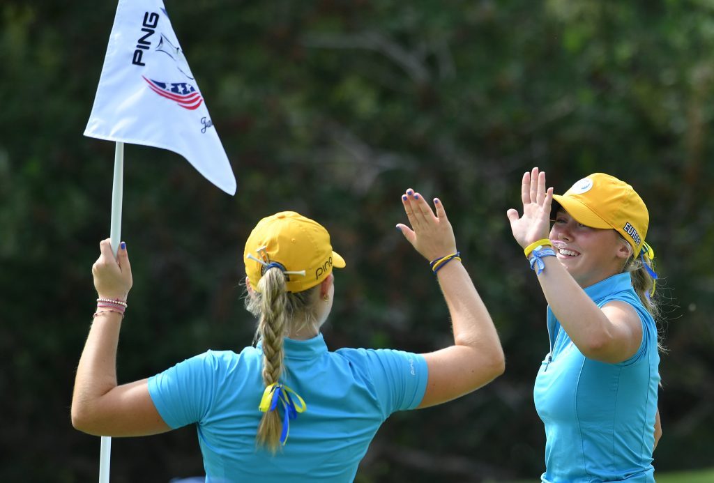 TEAM EUROPE IN CONTROL AFTER DAY ONE AT PING JUNIOR SOLHEIM CUP