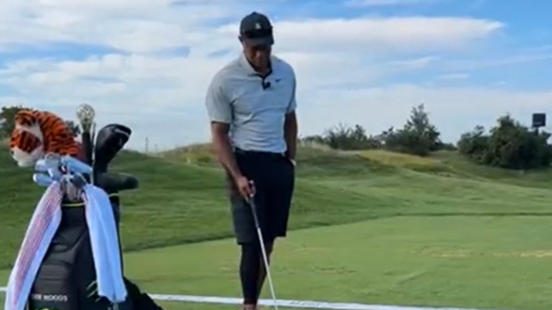 Tiger Woods Filmed Hitting Chips On Range For First Time Since Ankle Surgery