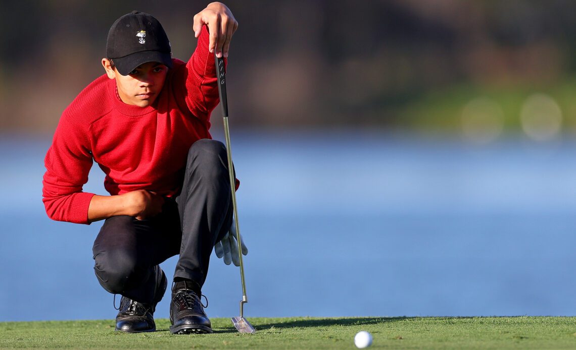 Tiger Woods On The Bag As Son Charlie Shoots 66 In Latest Win