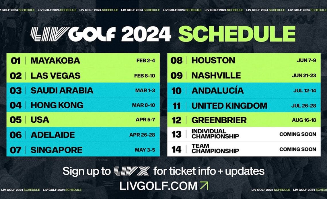 2024 Loading: LIV Golf Schedule Release