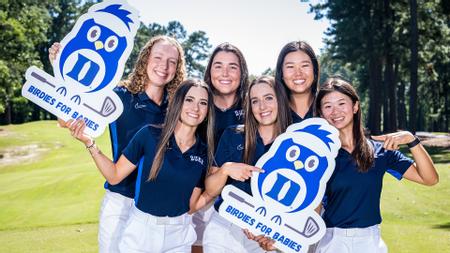 Blue Devils Raise Over 3K in Fall for Birdies for Babies Program