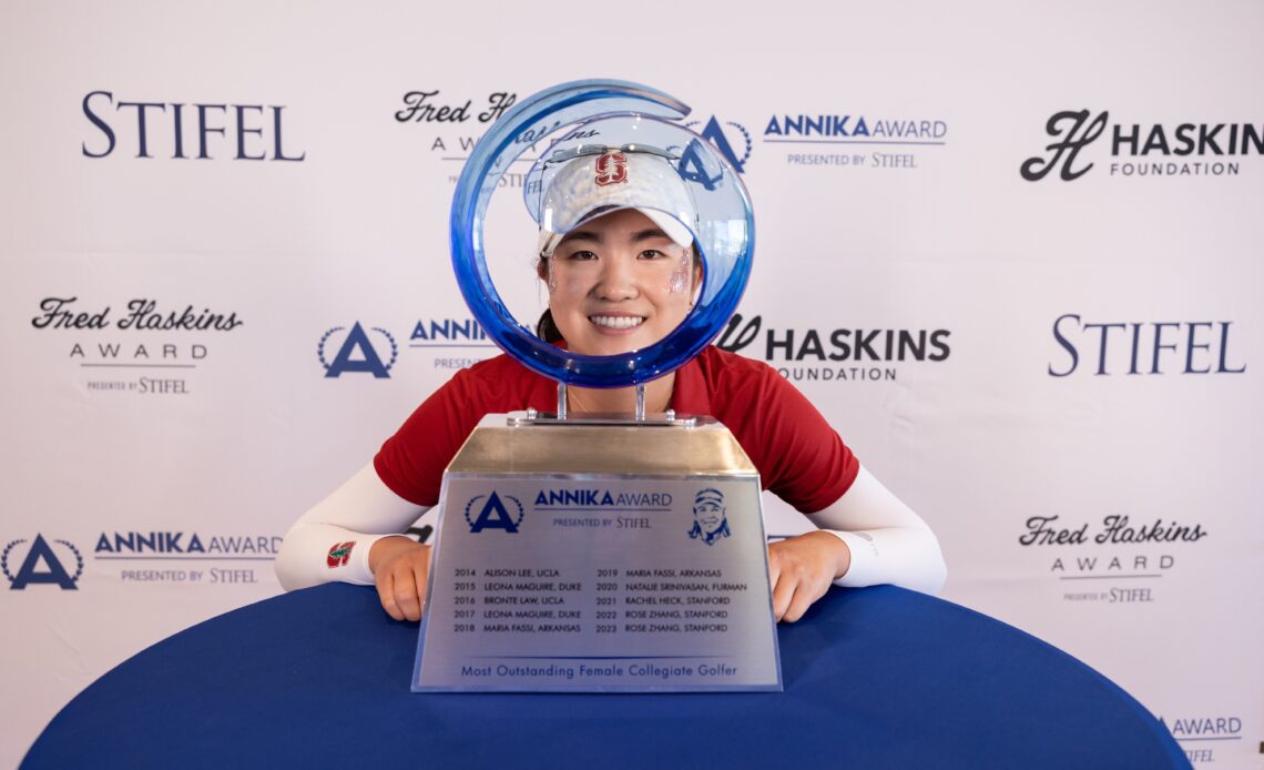 Rose Zhang wins 2023 Golfweek Awards as Female Amateur of the Year