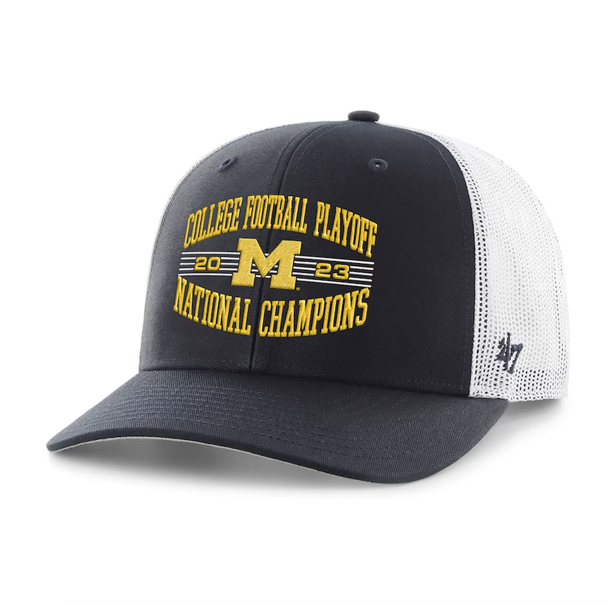 '47 Michigan Wolverines College Football Playoff 2023 National Champions Trucker Adjustable Hat