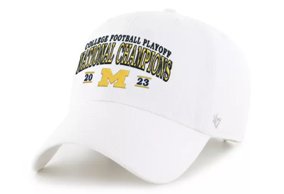 47 2023 College Football National Champions Michigan Wolverines Clean Up Adjustable Hat