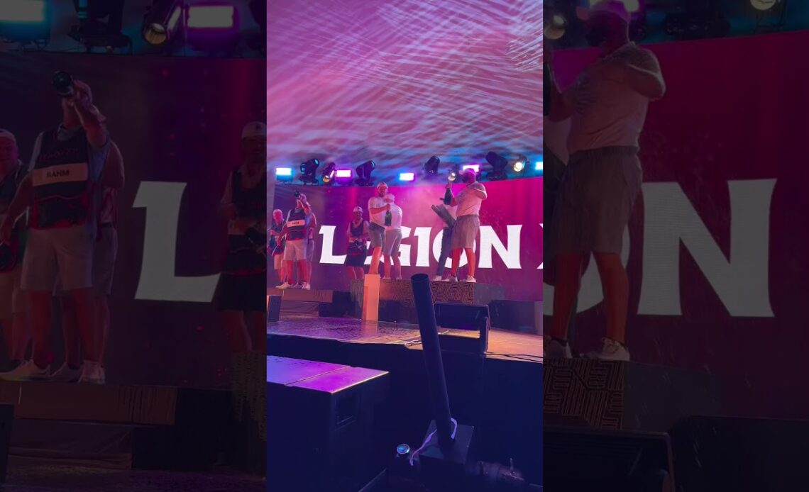 Jon Rahm and Legion XIII lift the team trophy in Mayakoba! 🏆 #livgolf #shorts