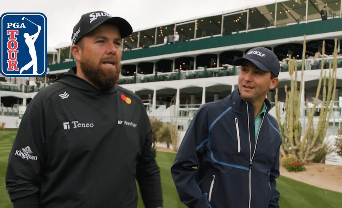Shane Lowry plays Nos. 16-18 at TPC Scottsdale with Smylie Kaufman