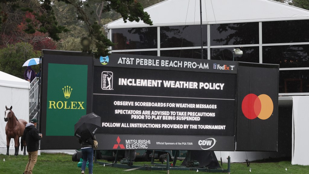 Sunday weather for 2024 AT&T Pebble Beach Pro-Am, rain and heavy wind