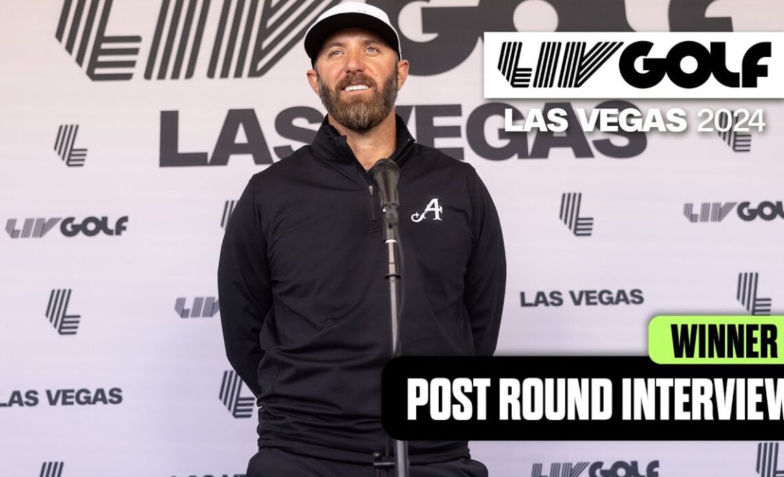 WINNER INTERVIEW: DJ Enjoying His Win With Family | LIV Golf Las Vegas