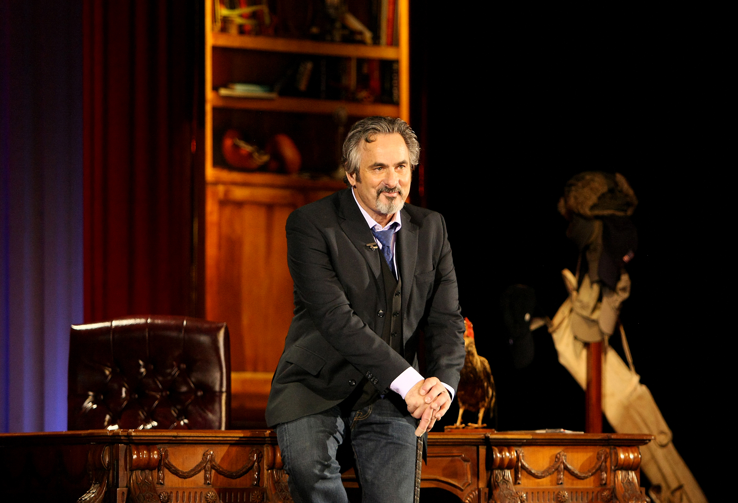 David Feherty at Universal's Sound Stage 20 running through a dress rehearsal for his upcoming live shows.
