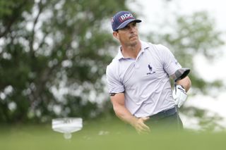 Billy Horschel watches his ball off the tee