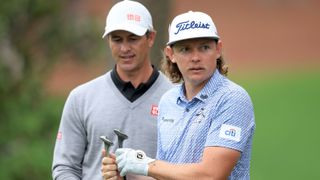 Photo of Cam Smith looking at his wedges