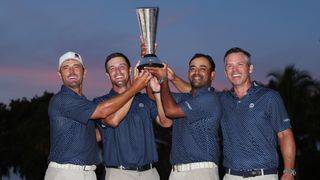 Crushers GC with the LIV Golf Team Championship trophy