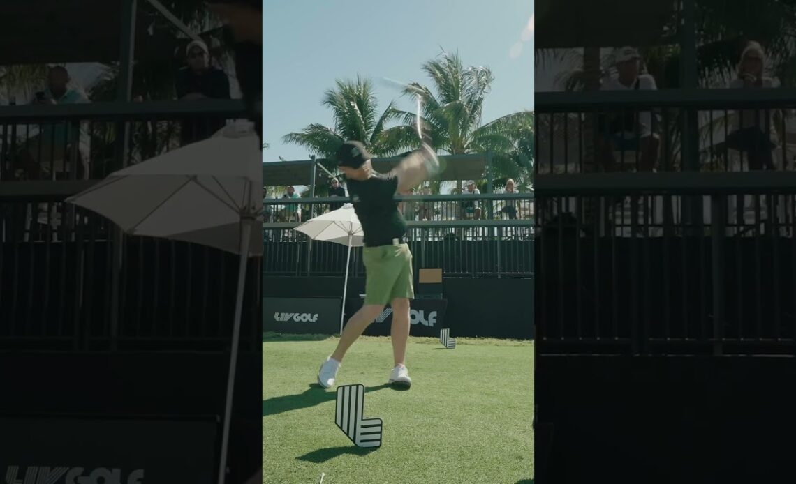 A symphony of LIV Golf swings in Miami! 💪 #livgolf #shorts