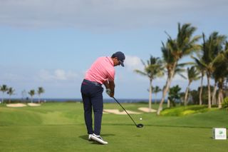 Billy Horschel strikes a tee shot