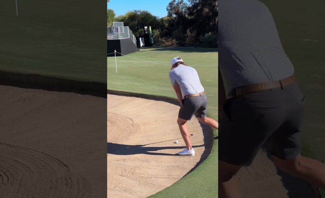Cam Smith's bunker play is world class. 🤯 #livgolf #shorts