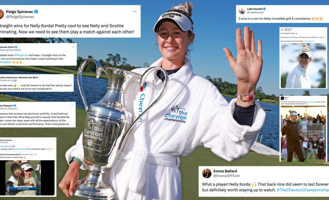 Social Media Reacts To Nelly Korda's Chevron Championship Win