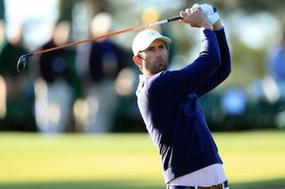 Stewart Hagestad plays a fairway wood shot