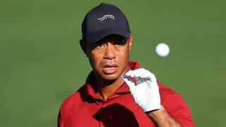 Tiger Woods during the fourth round of The Masters