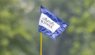A Charles Schwab Challenge tournament flag