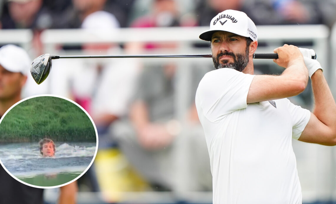 Fan Jumps Into Water To Retrieve Player's Golf Club