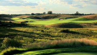 The third hole at Erin Hills