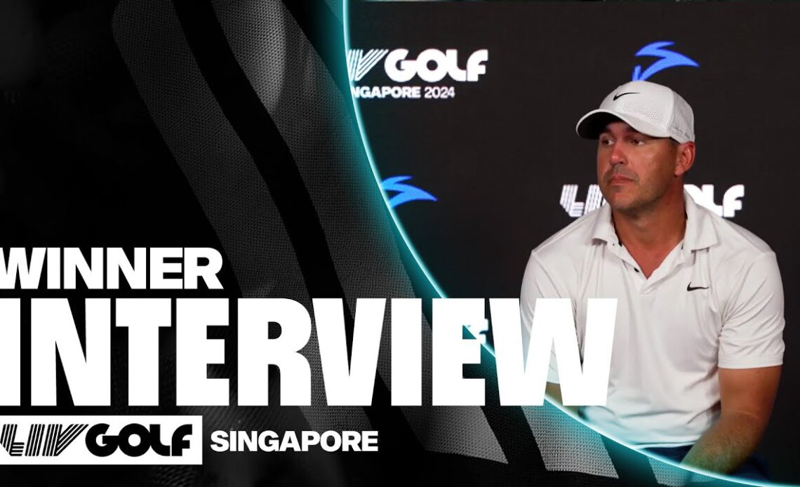 WINNER INTERVIEW: Brooks Using Win As Prep For Next Major | LIV Golf Singapore