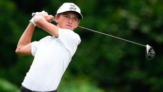 Miles Russell takes a shot at the Veritex Bank Championship