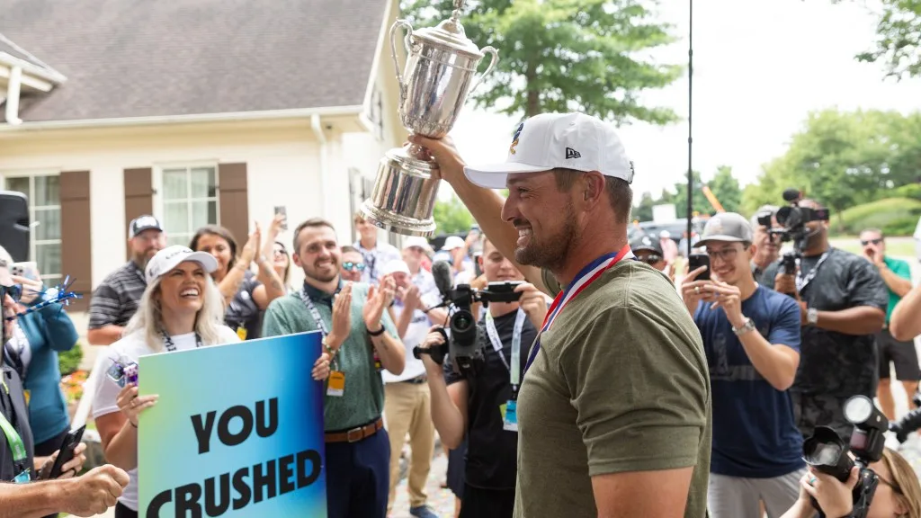Bryson DeChambeau tears up after being called the ‘people’s champion’