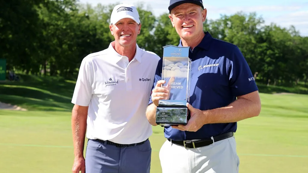 Ernie Els outlasts Steve Stricker in American Family Insurance playoff