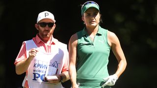 Lexi Thompson with caddie Mark Wallington