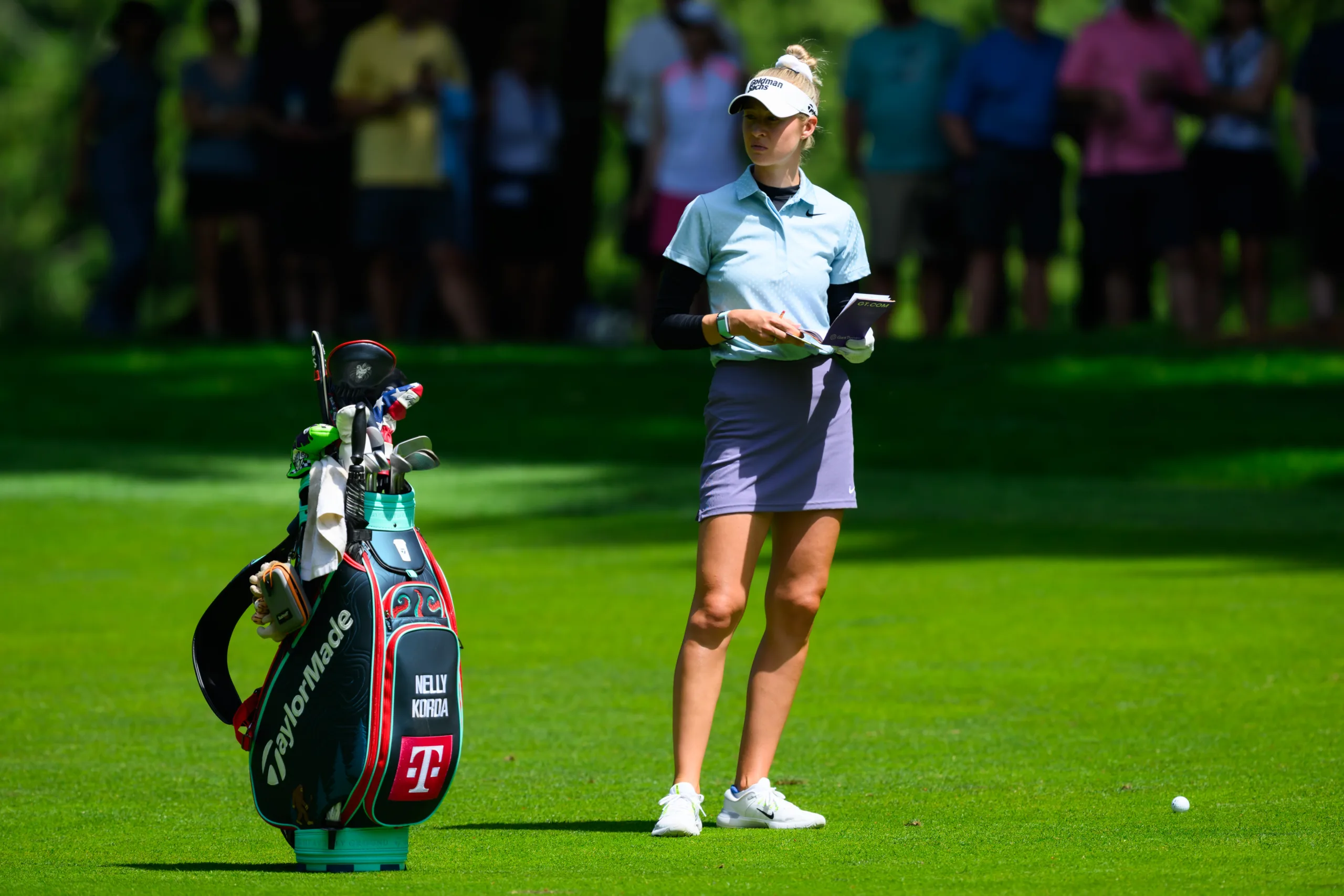 Nelly Korda’s improbable fall leads missed cut at KPMG Women’s PGA